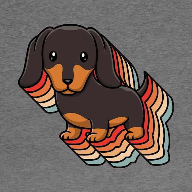 Retro Dachshund Vintage Doxie Mom Dad Wiener Dog Lover by 14thFloorApparel